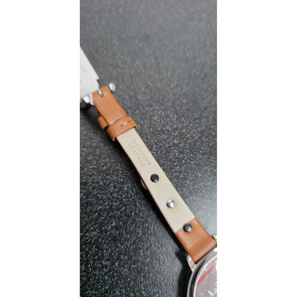NEW Kate Spade New York Womens Metro Flower Watch Silver Leather‎ Boho Hippie